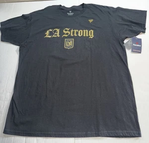 LA Strong LAFC Footbal Club T-Shirt Black Gold Print Fanatics Size XXL - Picture 1 of 10