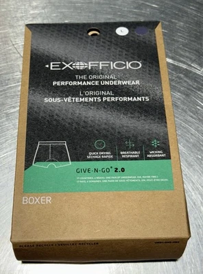 Ropa interior boxer para hombre Exofficio Give-N-Go 2.0 ONYX talla GRANDE Foto 1 de 4