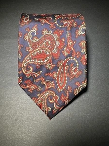 Vintage Kipper Men’s Blue Red Green Yellow White Paisley Tie Pre-owned - Picture 1 of 7