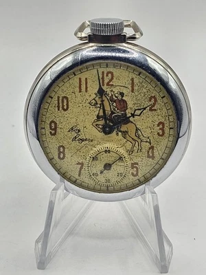 Reloj Bolsillo Ingraham Roy Rogers Canadiense Años 40-50 De Colección y Raro Funcionando Foto 1 de 4
