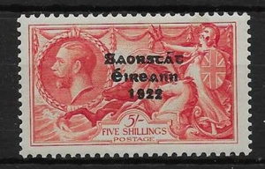 IRELAND SG100a 1935 5/= BRIGHT ROSE-RED FLAT ACCENT VAR MTD MINT - Picture 1 of 1