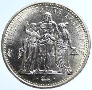 1970 FRANCE Large HERCULES Motto Vintage Silver 10 FRANCS French Coin i107735 - Picture 1 of 3