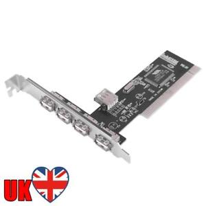 4 Ports USB PCI Controller Cards 480Mb/s PCI to USB 2.0 Expansion Card