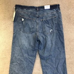 H&M Loose Straight Fit High Waist Denim Jeans Blue Women Size 18 - Picture 1 of 15