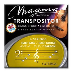 Magma Classical Guitar Strings TRANSPOSITOR HALF BASS/ HALF GUITAR - Silver Plat - Picture 1 of 5