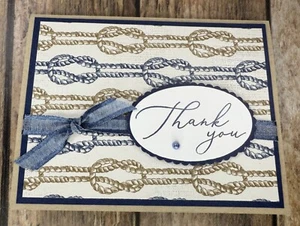 Stampin Up Card Kit Thank you friendship Sailing Masculine - makes 4 Cards - Picture 1 of 3