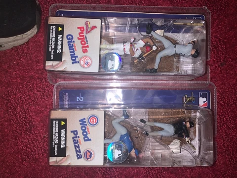 mlb mcfarlane miniture figurines pujols giambi + woods piazza Cubs Yankees Cover