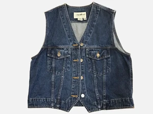 Eddie Bauer Women's Denim Jean Western Vest Size Small/P New - Picture 1 of 10