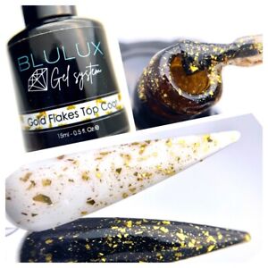 BLULUX Gold Flakes Top Coat glossy top finish top 
