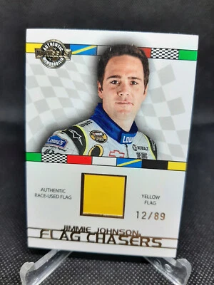 2008 Wheels Press Pass Jimmie Johnson FC 6 Flag Chasers NASCAR /89 - Image 1 of 2