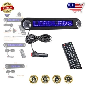 Scrolling LED Sign Board with Remote for vehicles - Easy Window Attachment - Picture 1 of 11