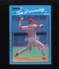 1990 DONRUSS NL BEST #27 TOM BROWNING CINCINNATI REDS