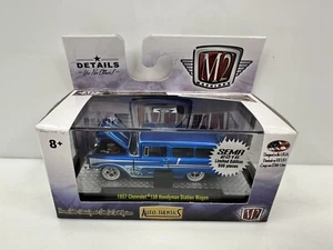 Rare M2 Machines Auto-Thentics 1957 Chevrolet 150 Handyman Station Wagon Blue  - Picture 1 of 8