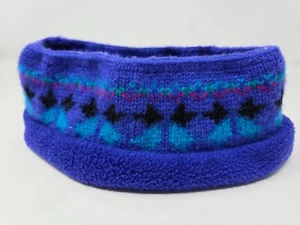 LL Bean Lambswool Ear Warmer Ski Headband Aztec Snowflake Pattern Running Hat - Picture 1 of 4