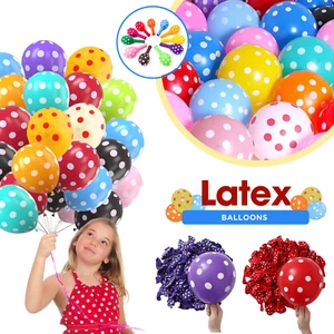 Globos de lunares de 12" estampados irregulares de látex para fiestas globos lisos decoración Reino Unido - Imagen 1 de 25