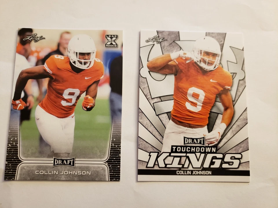 Collin Johnson (2) 2020 Leaf Draft Football Card RC Lot Touchdown Kings - Image 1 of 1