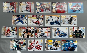 1994-95 Pinnacle Goaltending Greats set of 18 - Roy, Brodeur, Hasek, Belfour +++ - Picture 1 of 6