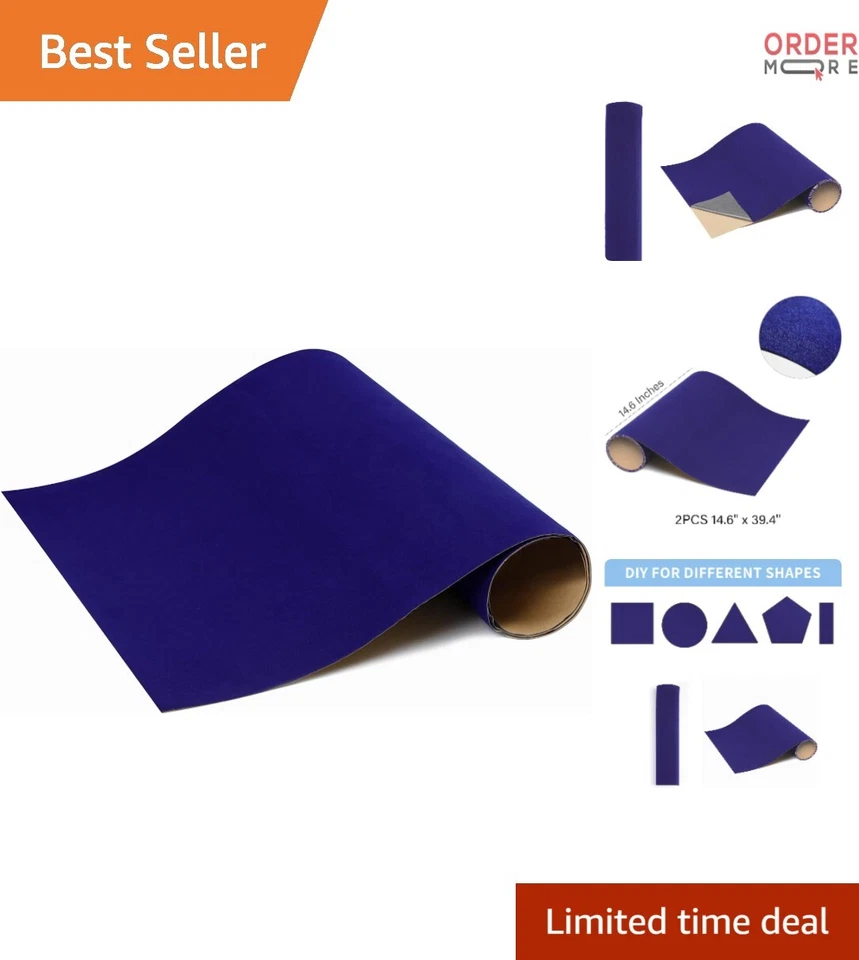 Hojas de fieltro autoadhesivas 14,6 x 39,4 azul hágalo usted mismo arte manualidades cajón forro de joyería Foto 1 de 4