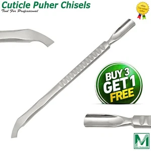 STAINLESS STEEL CUTICLE PUSHER NAIL CLEANER TRIMMER MANICURE PEDICURE TOOL - Imagen 1 de 4