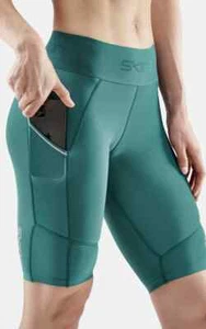 SKINS Compression Series-3 Women's Half Tights Teal Small New with Tags* - Picture 1 of 15