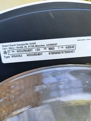 Pezzi Di Ricambio Bosch Serie 6  lavasciuga Lavatrice WDU28540IT   - Bild 1 von 2