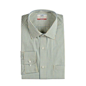 Croft & Barrow Men's Dress Shirt Easy Care Spread Collar Yellow Multi Check - Picture 1 of 1