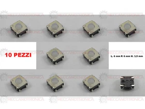 PULSANTE MICRO SWITCH CHIAVE TELECOMANDO RENAULT OPEL 4 PIN - 10 PZ.  - Picture 1 of 1