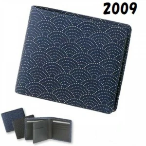 Men's Wallet Bi-fold Many Card Pockets INDEN-YA 2009 Handmade Crafts New Japan - Picture 1 of 14