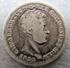 Sardinia 50 Centesimi 1833-P (Eagle) (Torino)  Rare date/mint.