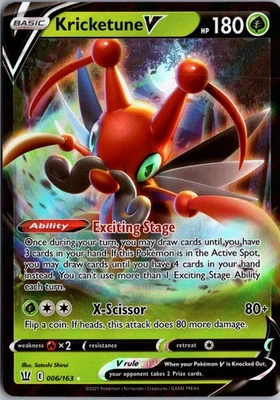 Kricketune V Holo Ultra Rare SWSH05: Battle Styles 006/163 NM - Image 1 of 2