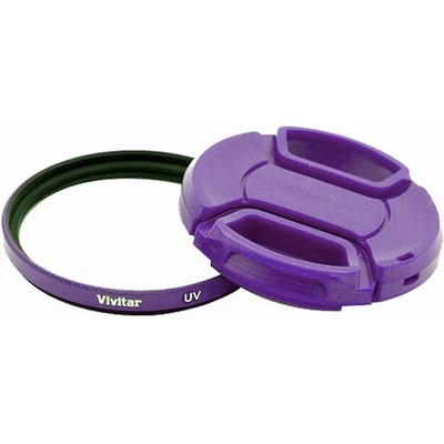 Vivitar 49mm UV Filter and Snap On Cap - Purple - Image 1 of 4