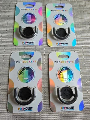 (4) PopSockets Pop Mount Multi-Surface Mount #801369 Black - Image 1 of 2