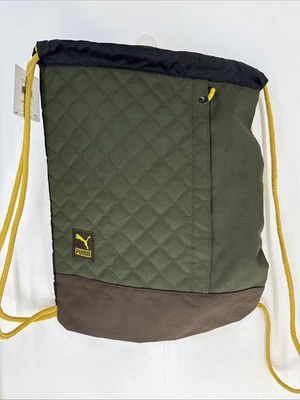 Mochila de gimnasio Puma verde con honda Foto 1 de 3