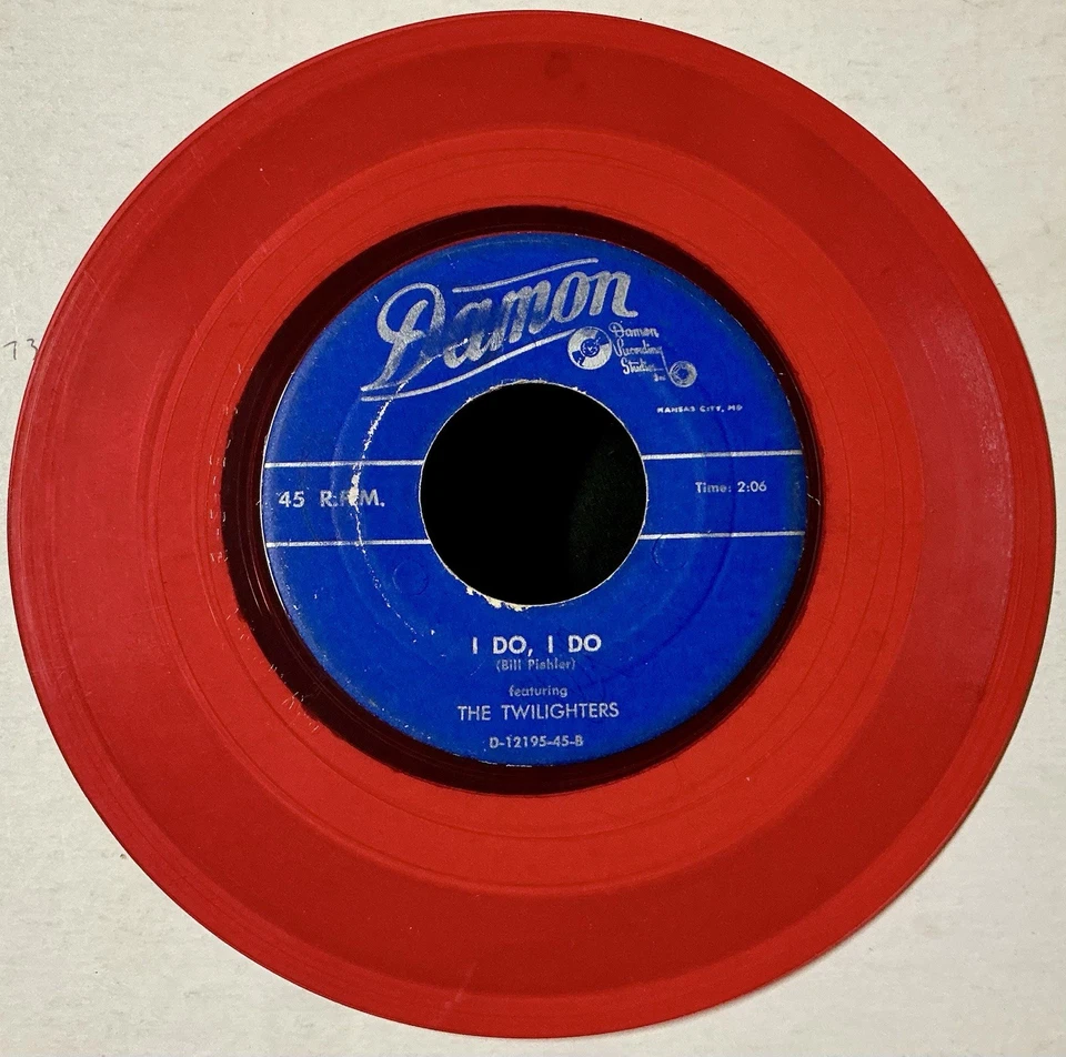 Twilighters 55 BASEBALL DOOWOP 45 Kansas City A’s / I Do DAMON RED WAX VG++ HEAR - Image 1 of 2