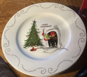 Neu 4er Set Dr. Seuss How The Grinch Stole Weihnachten mit Kamin Salatteller - Bild 1 von 4
