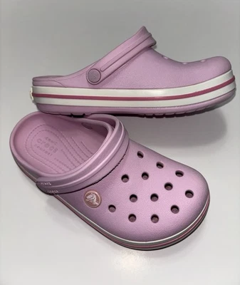 Crocs Crocband Clog Slip-On Pivot Strap Pastel Pink Kids Youth Size 13 Round Toe - Image 1 of 4