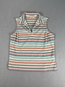 Tail Golf Shirt Women’s Large Multicolor 1/4 Zip Sleeveless Stretch - Picture 1 of 8