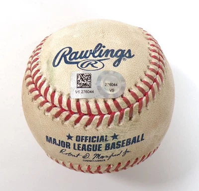 2021 Padres @ Pirates Game Used Baseball Erik Gonzalez/Blake Snell Doubles COA - Image 1 of 3