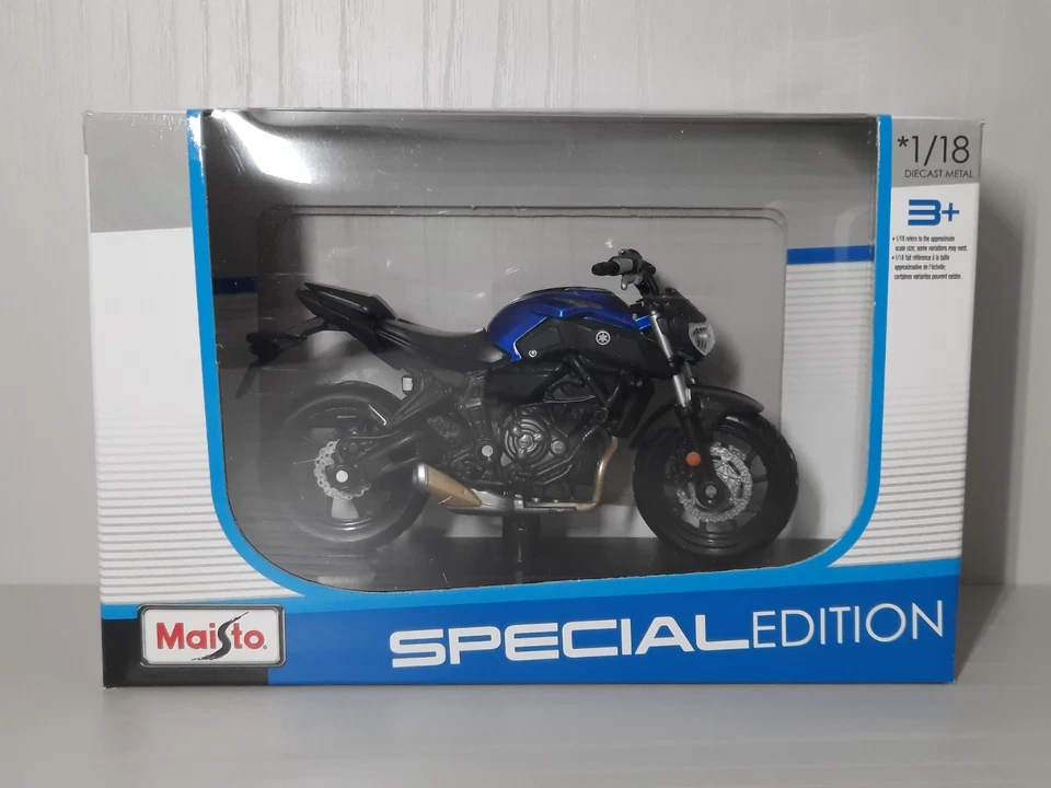 Modellino Statico Yamaha MT07 (2018) Maisto Moto Blu/Nero Scala 1:18 - Immagine 1 di 1