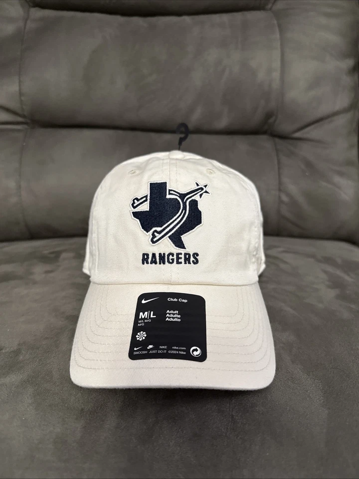 NWT Nike Texas Rangers City Connect Club Beige Adult Mens Adjustable Hat Cap M/L - Image 1 of 4