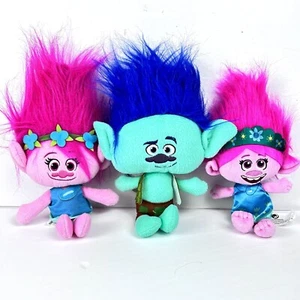 Menge 3 Hasbro Dream Works Troll Puppen Pink Poppy World Tour Film - Bild 1 von 8