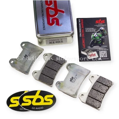 SBS Dual Sinter Front Brake Pads for Aprilia Dorsoduro 1200 ABS 2011-14 706DS-2 - Image 1 of 3