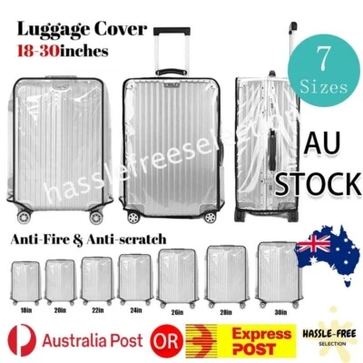 18''-30'' Transparent Waterproof PVC Luggage Cover Suitcase Travel Protector - image 1 of 4