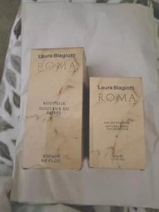 Laura Biagiotti Roma Eau De Tiolette And Body Silk Lotion 6.8 Oz 1.7 Oz. - Picture 1 of 2