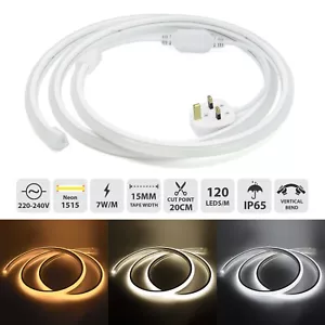 LED 1515 Neon Flex Strip Light AC 220-240V 1-50M IP65 Waterproof 3000/4000/6500K - Picture 1 of 9