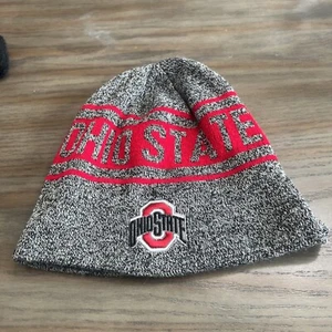 Ohio State OSU Buckeyes GREY Knit Winter Cuffed Hat Cap Adult UNISEX NEW NWT - Picture 1 of 3