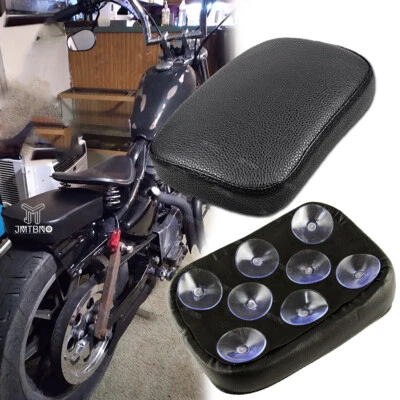 For Harley Sportster 883 Rectangular Pillion Passenger Pad Seat W/8 Suction Cup - Image 1 of 4