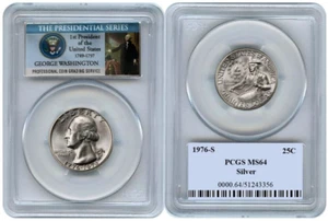 1976 S Silver Washington Quarter 25C PCGS MS64 - Picture 1 of 1