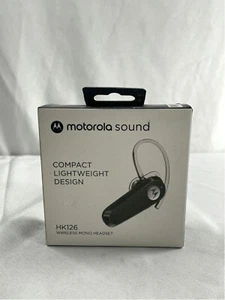 Motorola Sound HK126 Black Compact Bluetooth Wireless In Ear Mono Headset - Picture 1 of 17
