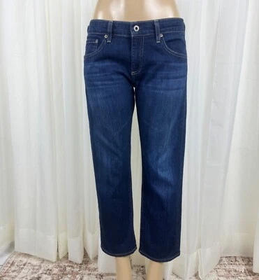 Jeans Adriano Goldschmied The Tomboy Crop relaxado reto cropped tamanho 31R - Imagem 1 de 4